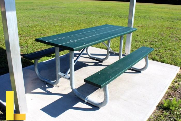 Recycled plastic picnic tables