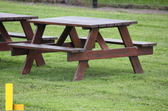 Picnic table separate benches