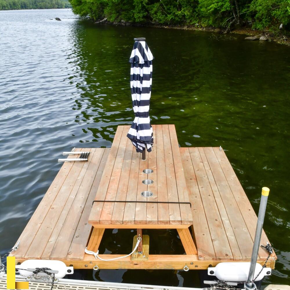 Floating picnic tables
