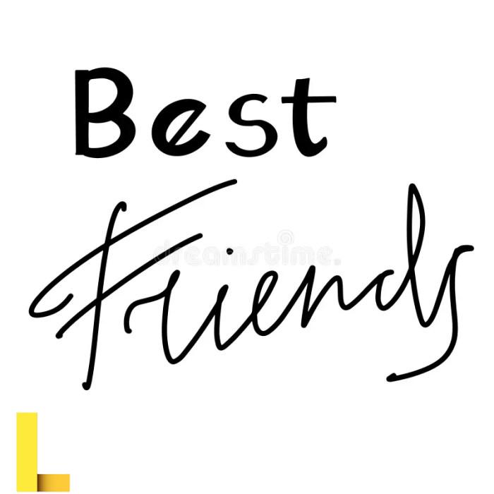BFF Best Friends Forever - Poster with Handwritten Text. Vector ...