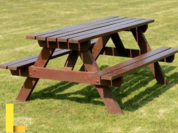 Measurements of a picnic table