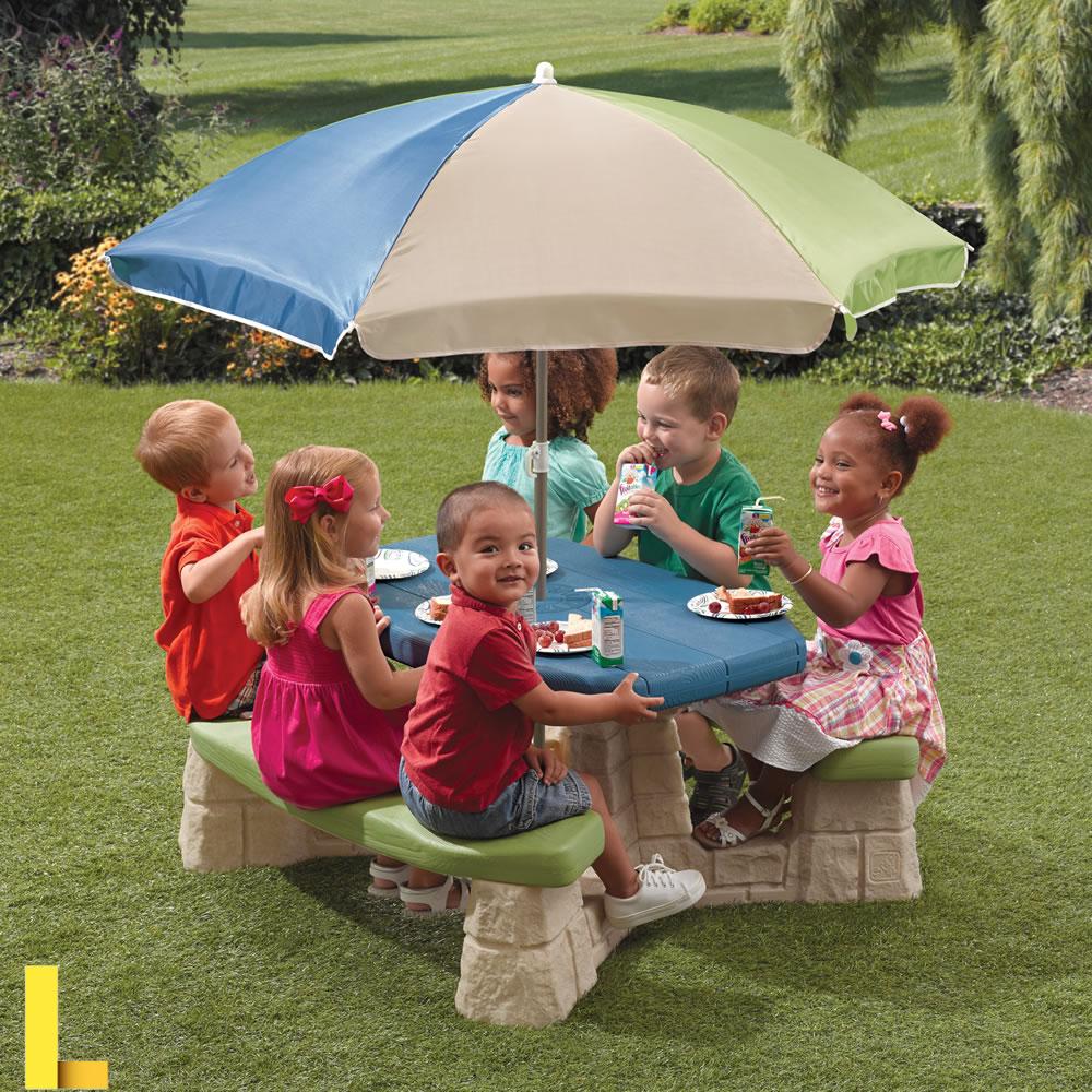 Naturally Playful Picnic Table with Umbrella | Step2