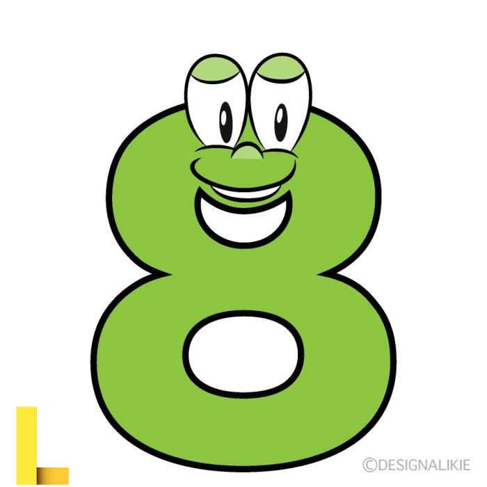 3d Render Number Eight Glowing Dark Stock Illustration 1890767461