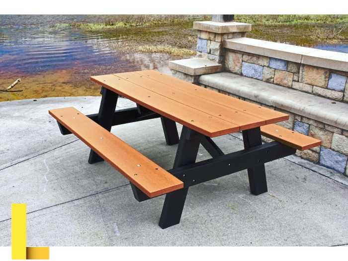 Plastic coated picnic tables