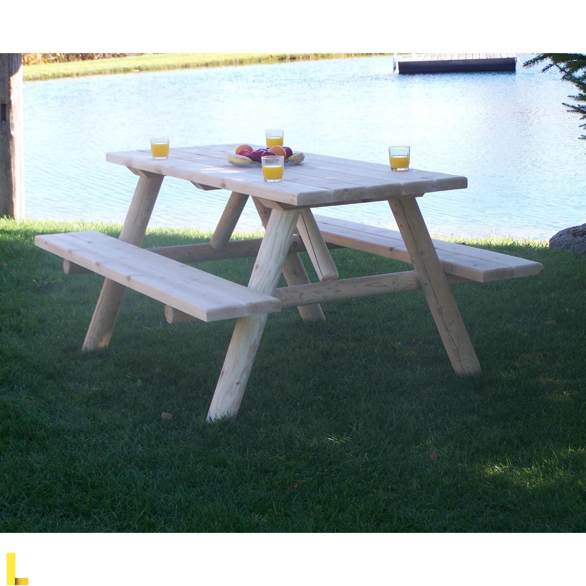 Log Picnic Table