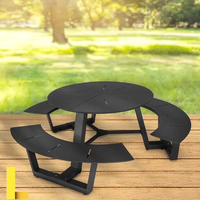 Composite round picnic table
