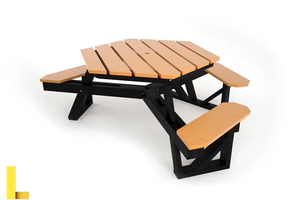 Bright White Hexagonal Picnic Table | Shop for the Best White 6-Sided ...