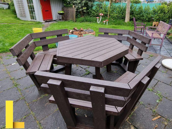 Hex picnic table