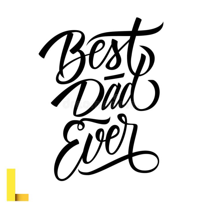 Best Dad Ever Calligraphic Lettering Design Celebrate Card Template ...