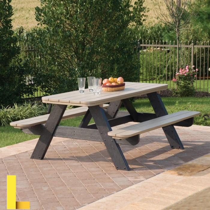 Red Cedar Picnic Table w/Attached Benches