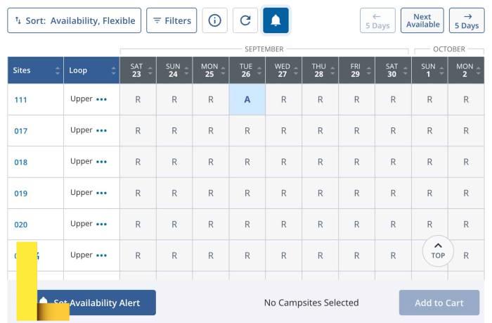 How to get notified for canceled campsites on Recreation.gov