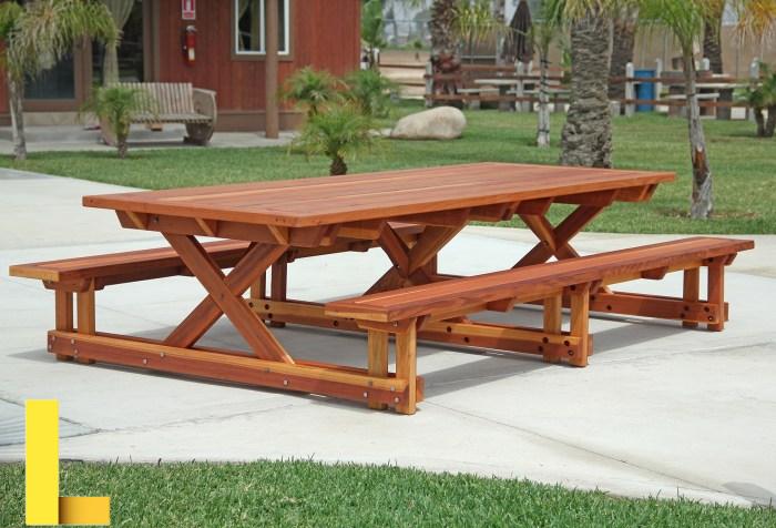 Chris's Picnic Table with Attached Benches | Foreverredwood.com