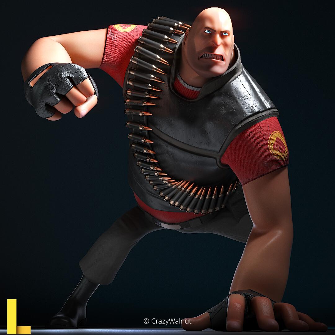 ArtStation - TF2 VS Minecraft EP2 - Heavy Weapon Guy