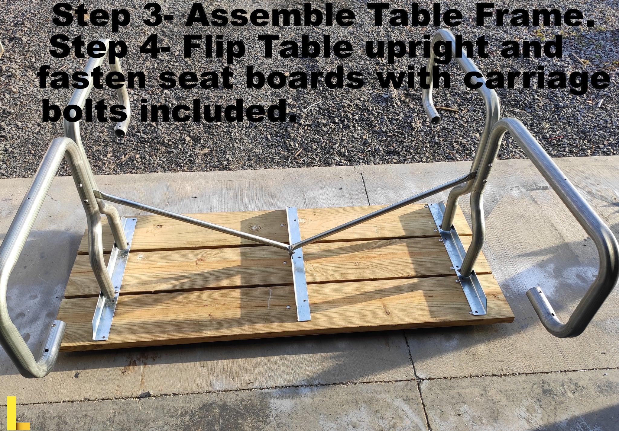 Galve steel picnic table frame- frame only – Rosendale picnic tables