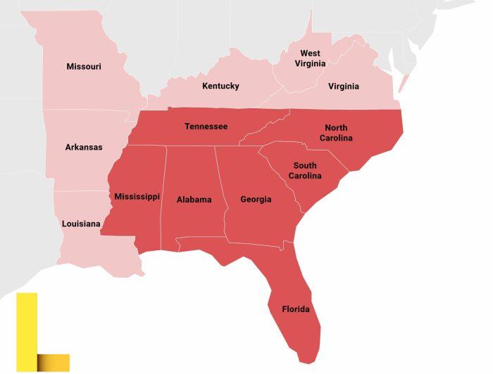 USA Southeast Region Map—Geography, Demographics and More | Mappr